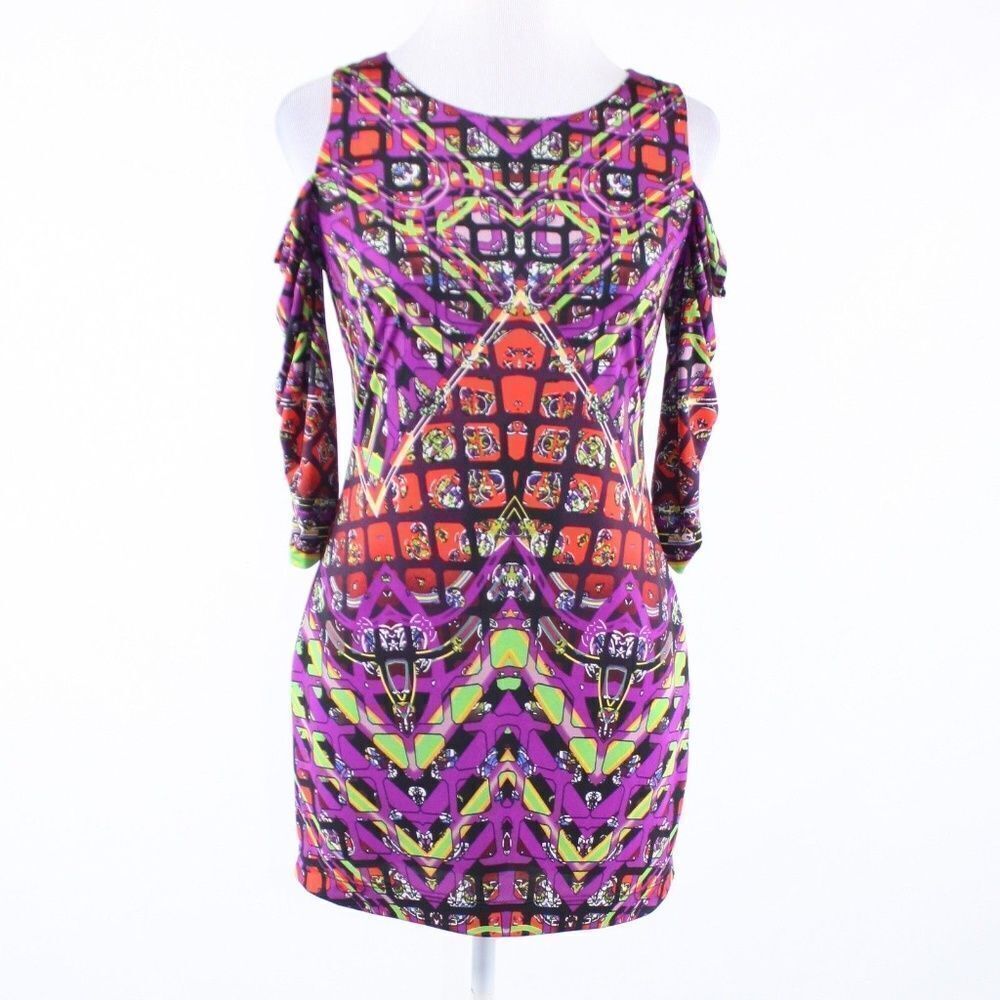Etcetera purple bodycon dress 0